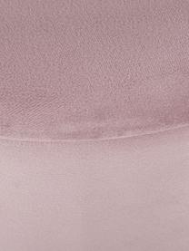 Tabouret en velours avec rangement Polina, Velours rose, Ø 35 x haut. 45 cm