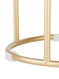 Tabouret en velours avec rangement Polina, Velours rose, Ø 35 x haut. 45 cm