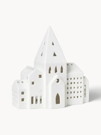 Maison lumineuse en céramique Urbania, Céramique, Blanc, larg. 21 x haut. 21 cm