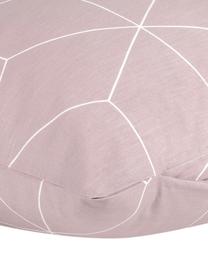 Bavlnená obliečka na vankúš s grafickým vzorom Lynn, 2 ks, Staroružová, krémovobiela, Š 40 x D 80 cm