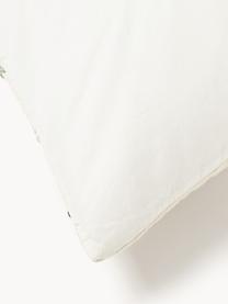 Housse de couette en percale de coton Arabella, Tons verts, blanc crème, larg. 200 x long. 200 cm