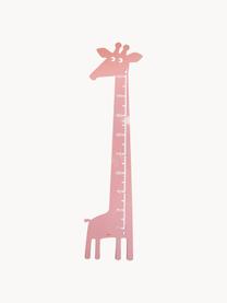 Messlatte Giraffe, Metall, pulverbeschichtet, Rosa, B 28 x H 115 cm
