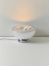 Lámpara de mesa Zale, Cable: cubierto en tela, Cromo, Ø 29 x Al 18 cm