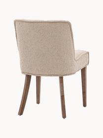 Gestoffeerde stoelen Tarnby, 2 stuks, Bekleding: 100% polyester, Poten: eikenhout, Geweven stof lichtbeige, eikenhout, B 49 x D 59 cm