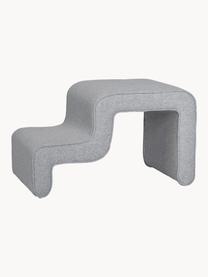 Taburete tapizado Wave, Tapizado: 100% poliéster, Tejido gris, An 72 x Al 42 cm