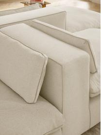 Mittelmodul Felix, Bezug: 100 % Polyester Der strap, Gestell: Massives Kiefern- und Fic, Webstoff Hellbeige, B 100 x T 110 cm