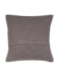 Housse de coussin 40x40 polaire Sylt, Brun foncé