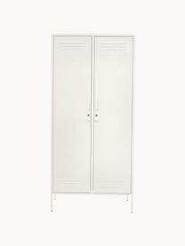 Armadietto The Twinny, Acciaio verniciato a polvere, Bianco latte, Larg. 85 x Alt. 183 cm