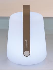 Mobiele dimbare LED tafellamp Balad, Lampenkap: polyetheen, beschermend b, Bruin, Ø 19 x H 25 cm