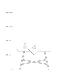 Mobile Dimmbare Aussentischlampe Balad, Lampenschirm: Polyethen, für den Aussen, Griff: Aluminium, lackiert, Muskatbraun, Ø 19 x H 25 cm