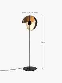 Petit lampadaire LED à intensité variable Theia, Anthracite, blanc, haut. 116 cm