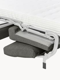 Canapé d'angle convertible 3 places avec matelas Luna, Tissu anthracite, larg. 270 x prof. 184 cm, méridienne à gauche