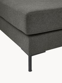 Schlafsofa Luna (3-Sitzer) mit Matratze, Bezug: 100 % Polyester Der strap, Gestell: Massives Buchenholz, Schi, Webstoff Anthrazit, B 270 x T 184 cm, Eckteil links