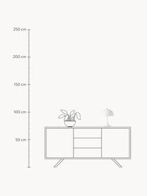 Lampada da tavolo a LED con luce regolabile e timer Panthella, alt. 34 cm, Paralume: acciaio rivestito, Struttura: alluminio rivestito, Acciaio bianco, Ø 25 x Alt. 34 cm