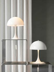 Lampa stołowa LED z funkcją przyciemniania Panthella, W 34 cm, Stelaż: aluminium powlekane, Biała stal, Ø 25 x 34 cm