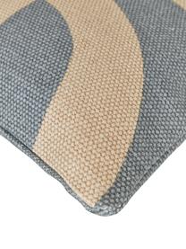 Funda de cojín de algodón Bonnie, 100% algodón, Azul, beige, An 40 x L 60 cm