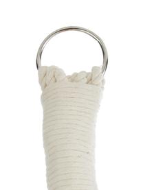 Hojdacia sieť z bavlny s brmbolcami Holly, Bavlna, Broskyňová, lomená biela, Š 90 x D 250