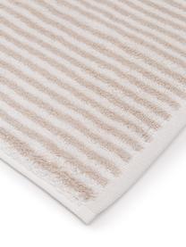 Asciugamano a righe Viola 2 pz, 100% cotone,
qualità media 550 g/m², Beige, bianco, Asciugamano per ospiti, Larg. 30 x Lung. 50 cm, 2 pz