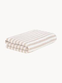 Gestreepte handdoek Viola, 2 stuks, 100% katoen, middelzware kwaliteit, 550 g/m², Beige, wit, Gastendoekje, B 30 x L 50 cm, 2 stuks