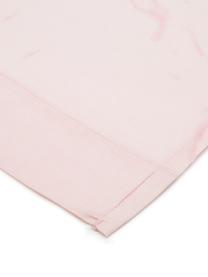 Sábana encimera de percal Malin, Parte superior: estampado mármol rosa Parte trasera: rosa monocromática, Cama 150/160 cm (240 x 270 cm)