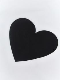 Fundas de cojín Love, 2 uds., 100% poliéster, Negro, blanco, An 40 x L 40 cm