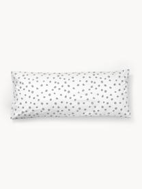 Funda de almohada de algodón Jana, Blanco, gris, An 45 x L 110 cm