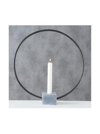 Candelabro Congo, Metallo, pietra, Nero, grigio, Ø 38 cm