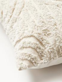 Funda de cojín de algodón Bell, 100% algodón, Blanco crema, An 45 x L 45 cm