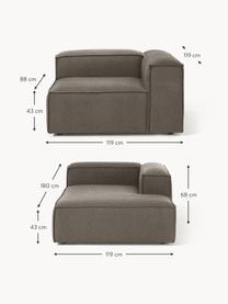 Narożna sofa modułowa Bouclé Lennon, Tapicerka: Bouclé (100% poliester) D, Stelaż: lite drewno sosnowe, skle, Nogi: tworzywo sztuczne Ten pro, Greige Bouclé, S 238 x G 180 cm, lewostronna