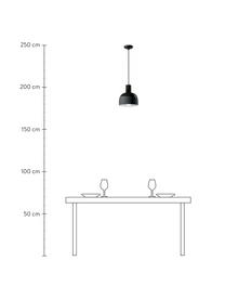 Petite suspension artisanale Caxixi, Noir, Ø 22 x haut. 27 cm