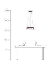 Lampa wisząca LED z funkcją przyciemniania Rando, Odcienie brązowego, Ø 60 x W 6 cm