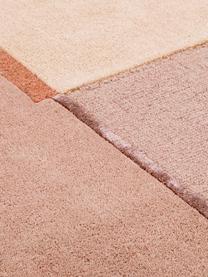 Ručně všívaný vlněný koberec Satomi, Odstíny broskvové a růžové
