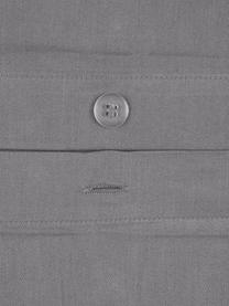 Taie d'oreiller 65x65 satin de coton Comfort, 2 pièces, Gris foncé, larg. 65 x long. 65 cm