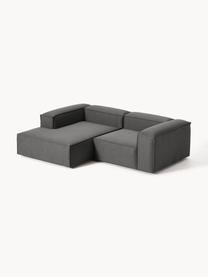 Sofá rinconera modular Lennon, Tapizado: 100% poliéster Alta resis, Estructura: madera de pino maciza, co, Patas: plástico Este producto es, Tejido gris antracita, An 238 x F 180 cm, chaise longue derecha