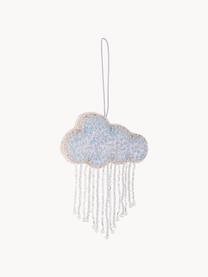 Addobbo albero di Natale Cloudy, Plastica, feltro, Azzurro, argento, Larg. 6 x Alt. 10 cm