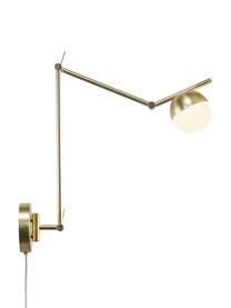 Veľká nástenná lampa Cortina, Odtiene zlatej, biela, Š 13 x D 74 cm
