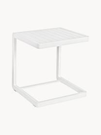 Tavolino da giardino Konnor, Alluminio verniciato a polvere, Bianco, Larg. 45 x Alt. 45 cm
