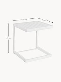 Ogrodowy stolik pomocniczy Konnor, Aluminium malowane proszkowo, Biały, matowy, S 45 x W 45 cm