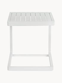 Tavolino da giardino Konnor, Alluminio verniciato a polvere, Bianco opaco, Larg. 45 x Alt. 45 cm