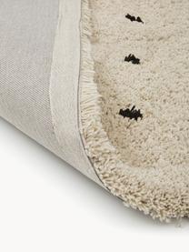 Načechraný koberec s vysokým vlasem Ayana, tečkovaný, Světle béžová, černá, Š 300 cm, D 400 cm