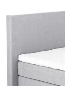 Letto boxspring premium Eliza, Materasso: a molle insacchettate a 7, Piedini: legno di faggio massiccio, Grigio, 200 x 200