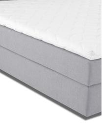 Letto boxspring premium Eliza, Materasso: a molle insacchettate a 7, Piedini: legno di faggio massiccio, Grigio, 200 x 200