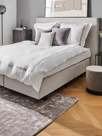 Letto boxspring premium Eliza, Materasso: a molle insacchettate a 7, Piedini: legno di faggio massiccio, Grigio, 200 x 200