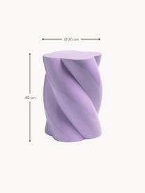 Mesa auxiliar Marshmallow, Fibras de vidrio, Lavanda, Ø 30 x Al 40 cm