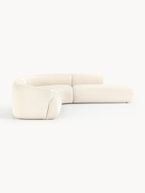 Modulares Bouclé-Ecksofa Sofia (4-Sitzer), Bezug: Bouclé (100 % Polyester) , Gestell: Fichtenholz, Spanplatte, , Füße: Kunststoff Dieses Produkt, Bouclé Off White, B 319 x T 298 cm, Eckteil rechts