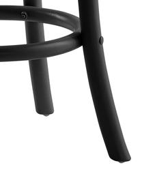 Tabouret en cannage Franz, Assise : rotin Structure : bois de bouleau, noir laqué