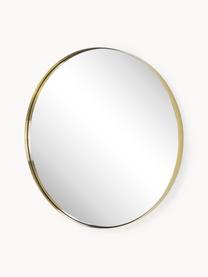 Okrągłe lustro ścienne z metalową ramą Lacie, Odcienie złotego, Ø 40 cm