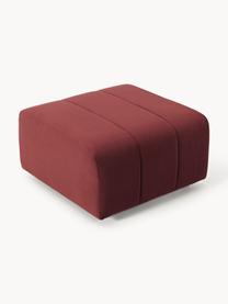 Pouf en velours Lena, Velours lie de vin, larg. 78 x prof. 75 cm