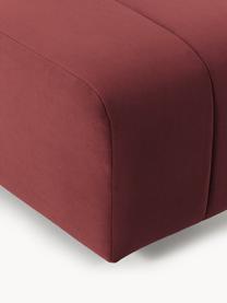 Samt-Sofa-Hocker Lena, Bezug: Samt (100 % Polyester) De, Gestell: Buchenholz, Spanplatte, H, Samt Weinrot, B 78 x T 75 cm