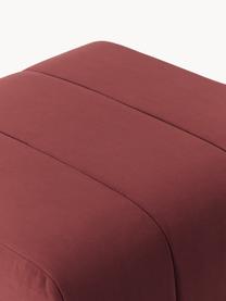 Samt-Sofa-Hocker Lena, Bezug: Samt (100 % Polyester) De, Gestell: Buchenholz, Spanplatte, H, Samt Weinrot, B 78 x T 75 cm